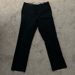 Black Pinstripe Slim Fit Dress Pants